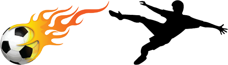 Soccer Player Flames Wall Decal Decor Removable Kids Room Wall Sport Room Decal, s00