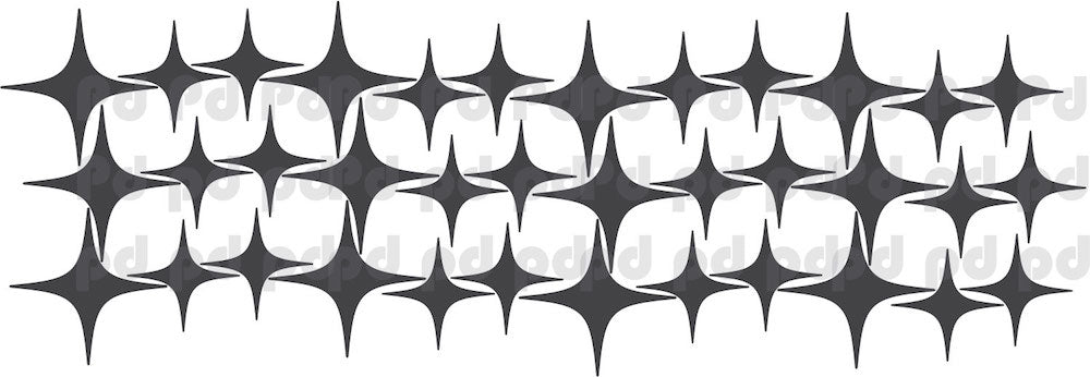 Bedroom Stars Wall Decal Kids Star Wallpaper Decor Bedroom Pattern Removable Decals, h54