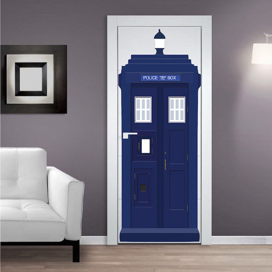 Movie Wall Decal British Tv Show Wall Sticker Bedroom Phone Box Decal, s72