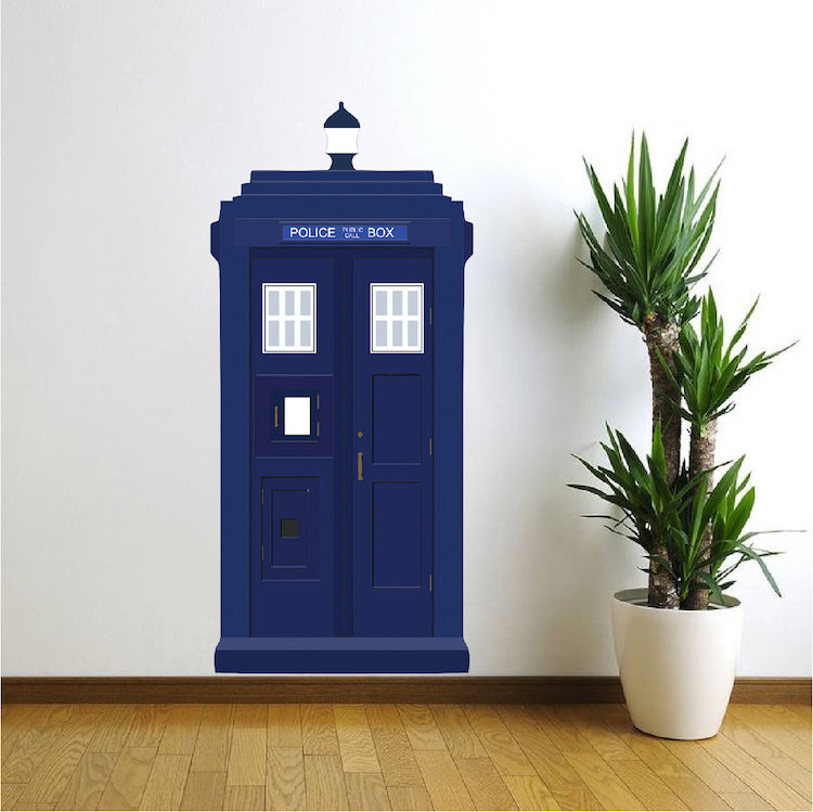 Movie Wall Decal British Tv Show Wall Sticker Bedroom Phone Box Decal, s72