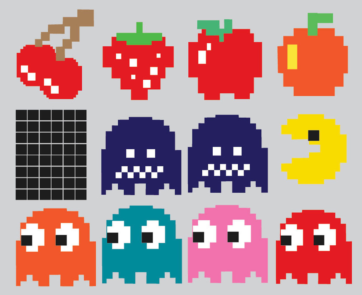 Classic Arcade Wall Decals – Fun Video Game Room Stickers