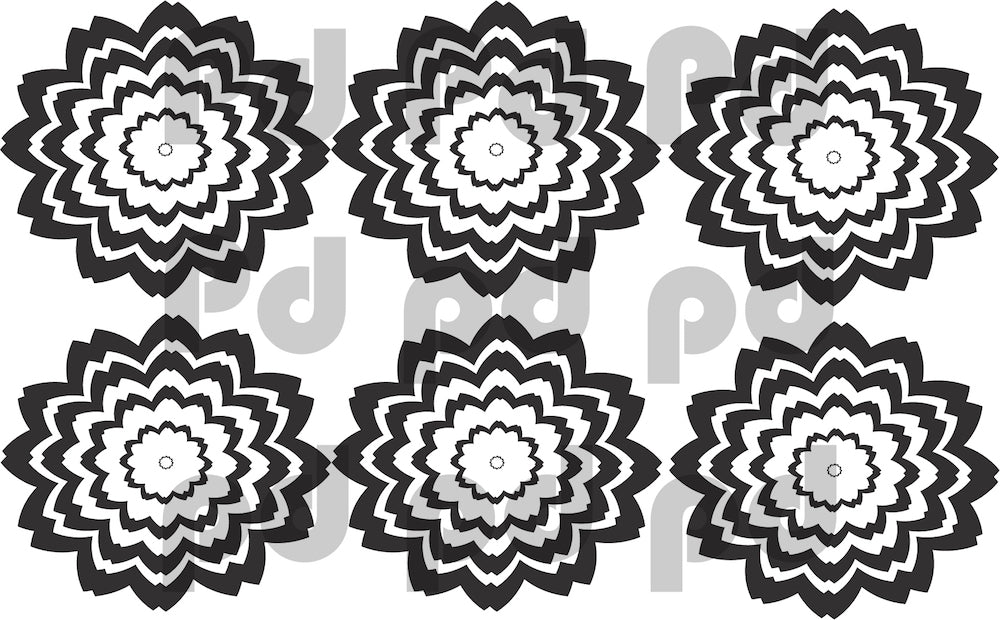 Floral Wall Decal Stickers Wallpaper Fancy Flower Wallpaper Wall Decor for Apartments, d34