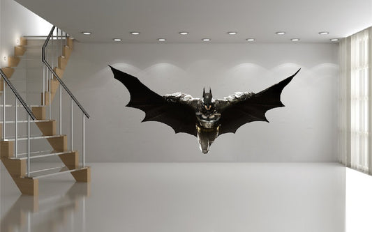 Flying Bat Wall Decal Movie Wall Art Kids Bedroom Wall Decor Superhero Sticker, b26