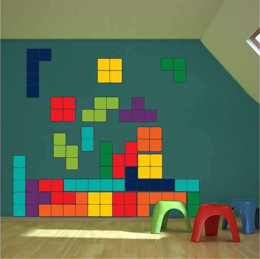 Video Game Wall Decal Game Room Colorful Wall Decor Removable Kids Room Decal, d59