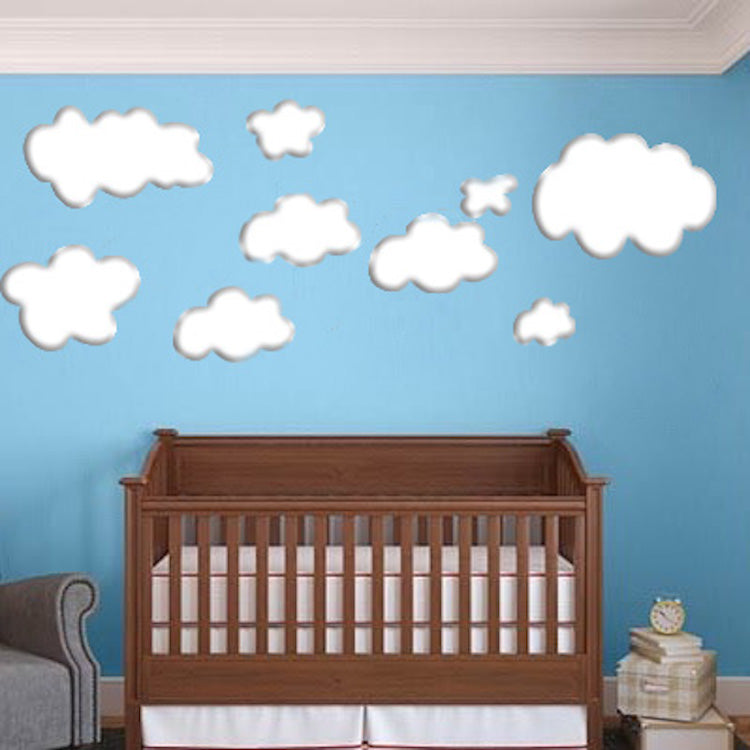 Bedroom Cloud Decals With 3d Shadow Effect