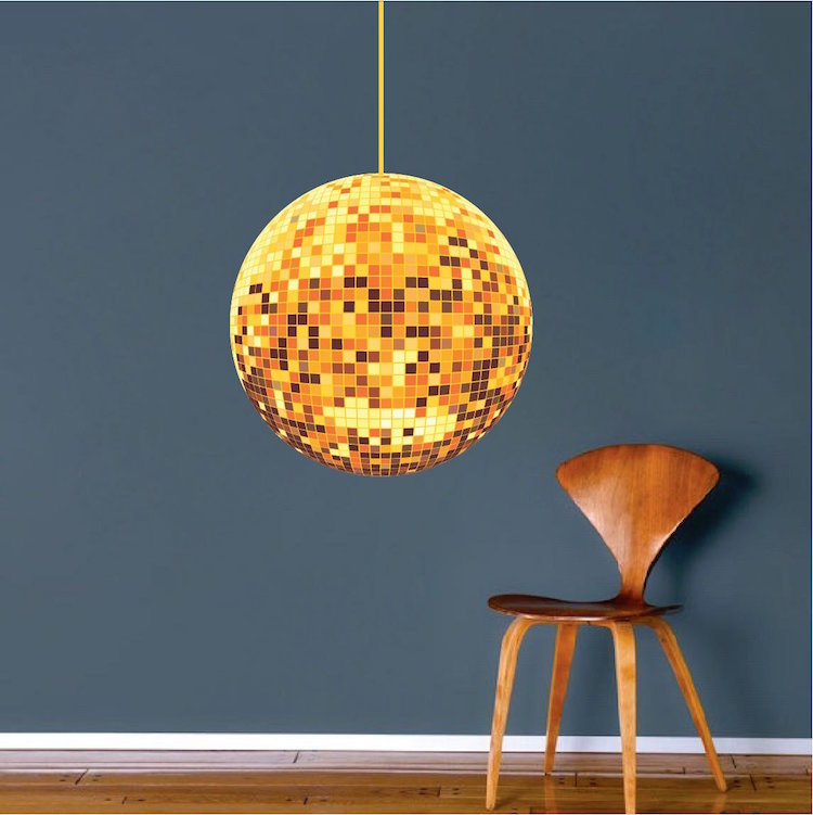 Disco Ball Disco Ball Wall Decal by Wallmonkeys Peel and Stick Graphic (18  in H x 18 in W) WM32914 