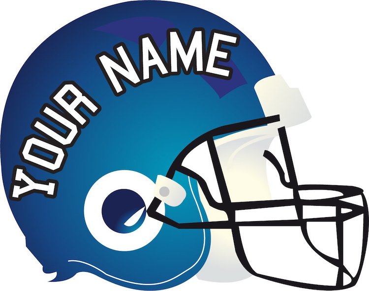 Football Wall Decal Child Custom Sports Wall Art American Footballs Wall Decor for Kids and Teens, c42