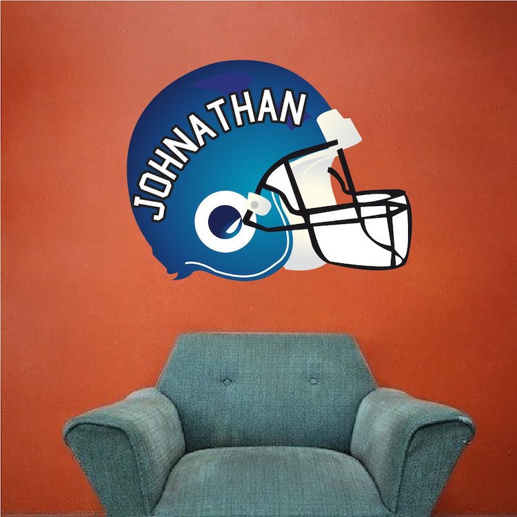 Football Wall Decal Child Custom Sports Wall Art American Footballs Wall Decor for Kids and Teens, c42