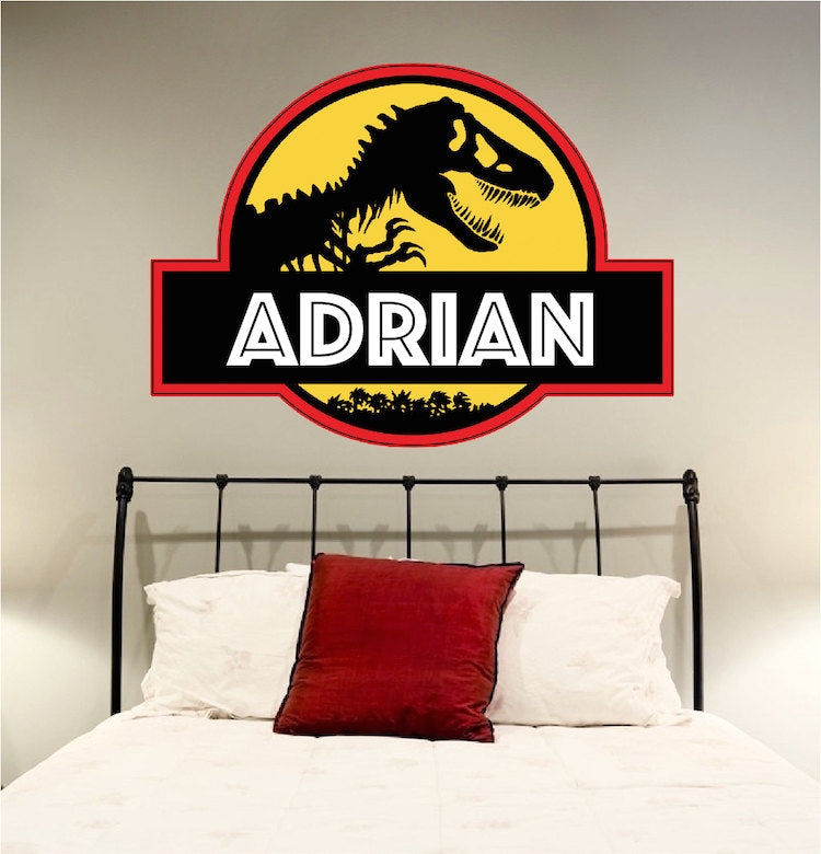 Custom Dinosaur Wall Decal Kids Room Wall Sticker Removable Decals, b97