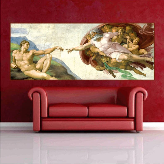 Michelangelo Wall Decal Sistine Chapel Wall Art Renaissance Sticker Bedroom Wall Decor, a57