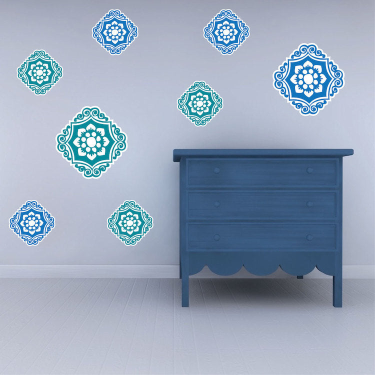 Ornament Wall Decal Fancy Decorations Wallpaper Patterns Wall Decor for Apartments, d38
