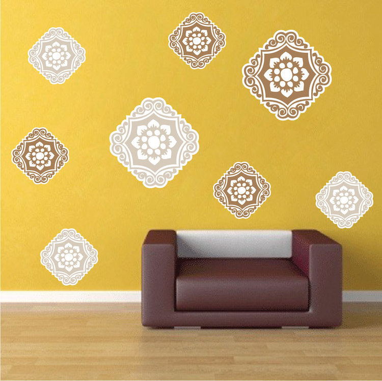 Ornament Wall Decal Fancy Decorations Wallpaper Patterns Wall Decor for Apartments, d38