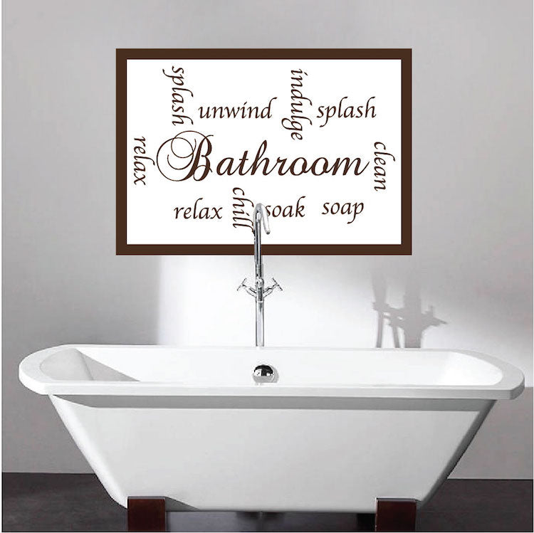 Bathroom Saying Wall Decal Bathroom Poster Bathroom Wall Quote Decal, c84