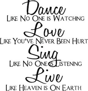 Dance Sing Love Live Wall Quote Decal - view 3
