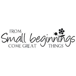 From Small Beginnings Come Great Things Wall Quote Decal - view 3
