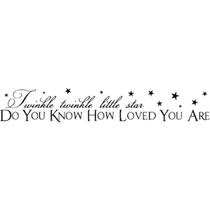 Twinkle Twinkle Little Star Wall Quote Decal - view 2