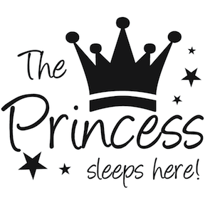 The Princess Sleeps Here Wall Quote Decal - view 2