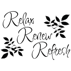 Relax Renew Refresh Wall Quote Decal - view 4