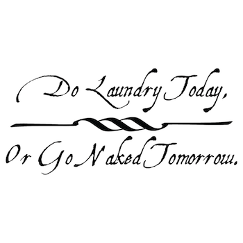 Do Laundry Today or Go Naked Tomorrow Wall Quote Decal - view 2