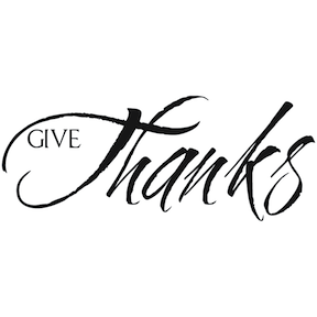 Give Thanks Wall Quote Decal - view 2