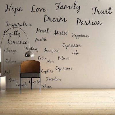 Inspirational Words Wall Decal Set - view 1