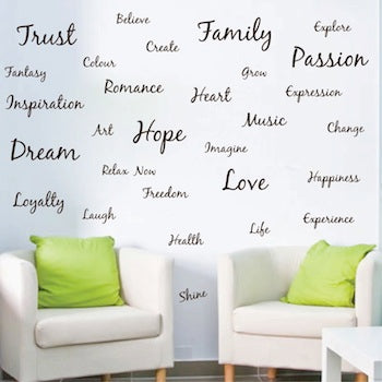Inspirational Words Wall Decal Set - view 2