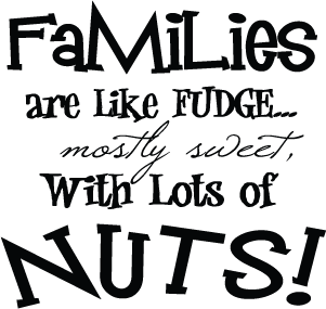 Families Are Like Fudge Wall Quote Decal - view 2
