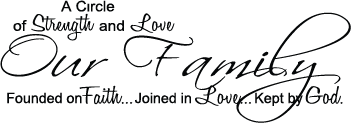 Our Family Circle of Strength and Love Wall Quote Decal - view 3