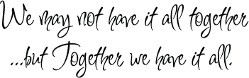 Together We Have It All Wall Quote Decal - view 3
