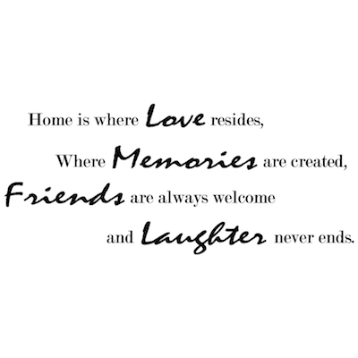 Home Is Where Love Resides Wall Quote Decal