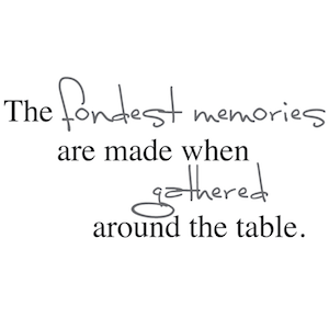 Fondest Memories Around the Table Wall Decal