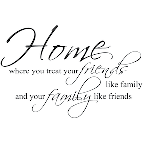 Treat Friends Like Family Wall Quote Decal - view 3