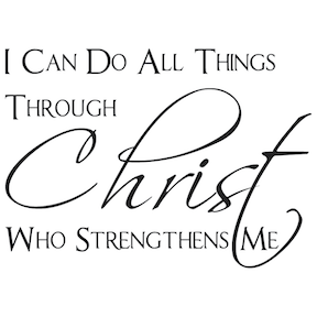I Can Do All Things Through Christ Wall Quote Decal - view 2
