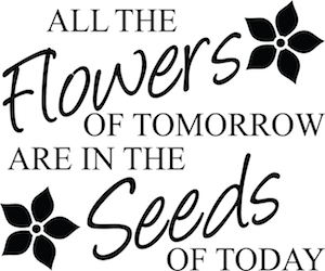 The Flowers of Tomorrow Wall Quote Decal - view 2
