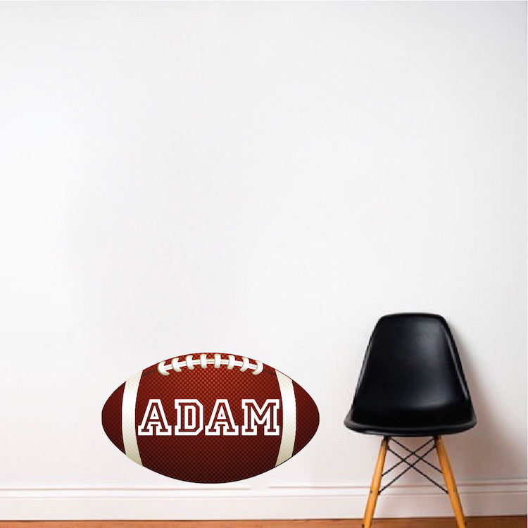 Custom Name Football Decal