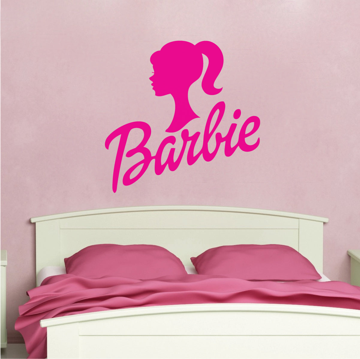Barbie Wall Decal Sticker Multi Surface Barbie Logo Bedroom Decor