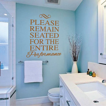 Funny Bathroom Wall Quote Decal