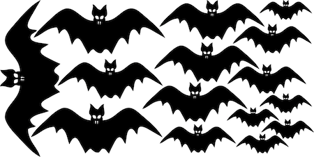 Flying Bat Halloween Wall Decals - additional product image