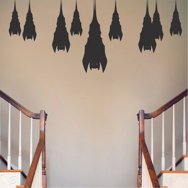 Hanging Bat Halloween Wall Decals