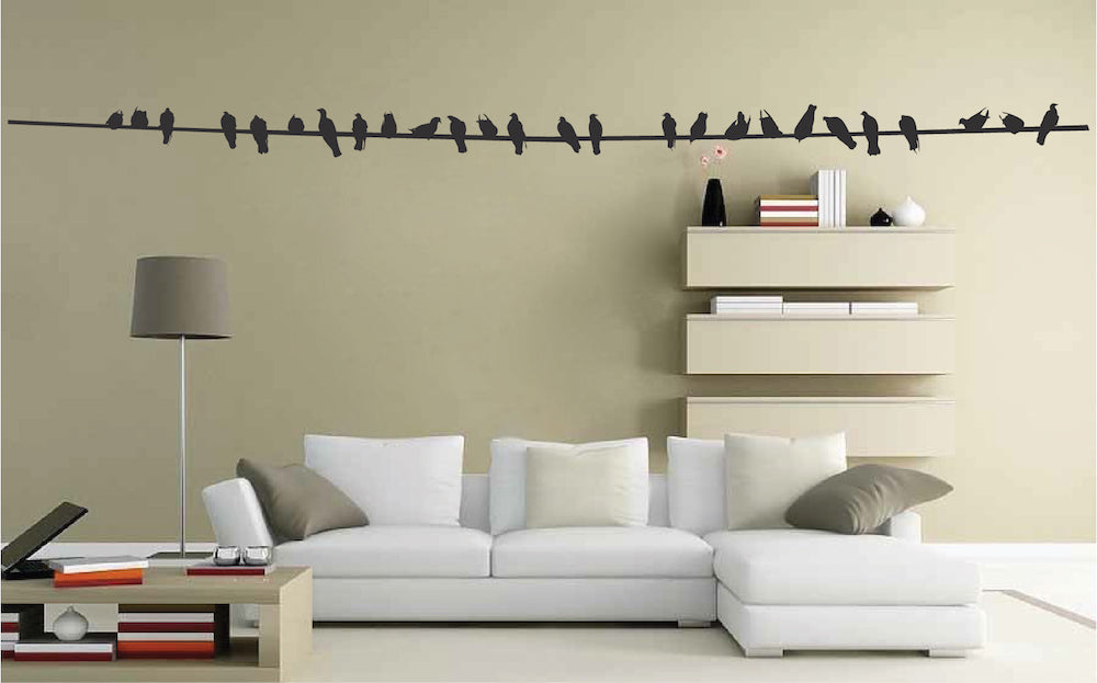 Birds on a Wire Wall Decal