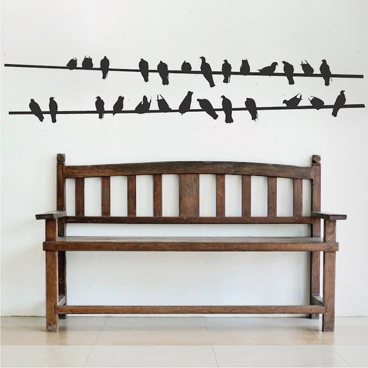 Birds on a Wire Wall Decal