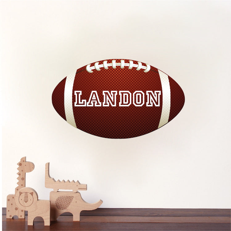 Custom Name Football Decal