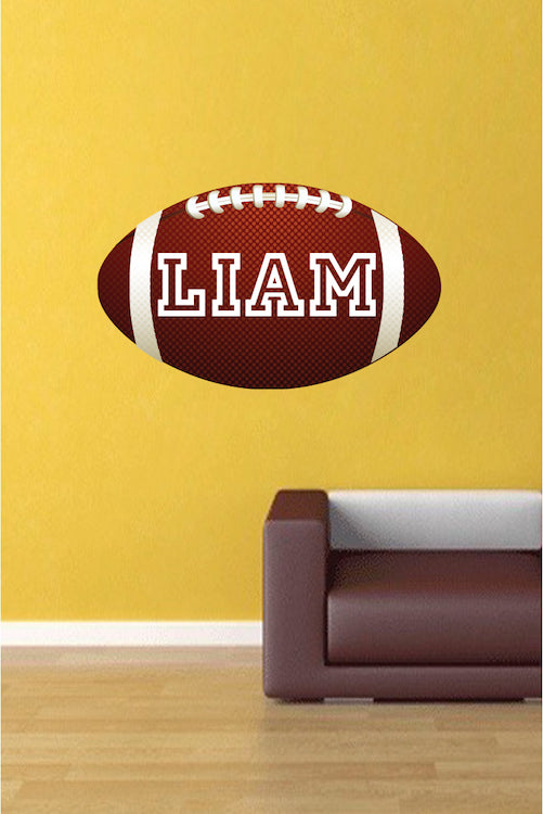 Custom Name Football Decal
