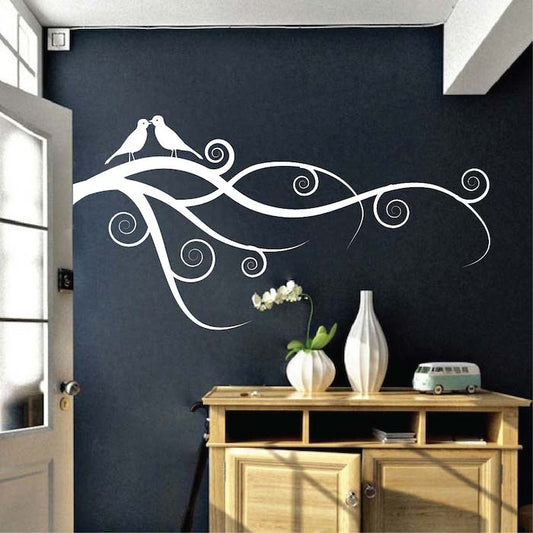 Love Birds on Branch Wall Decal - view 2