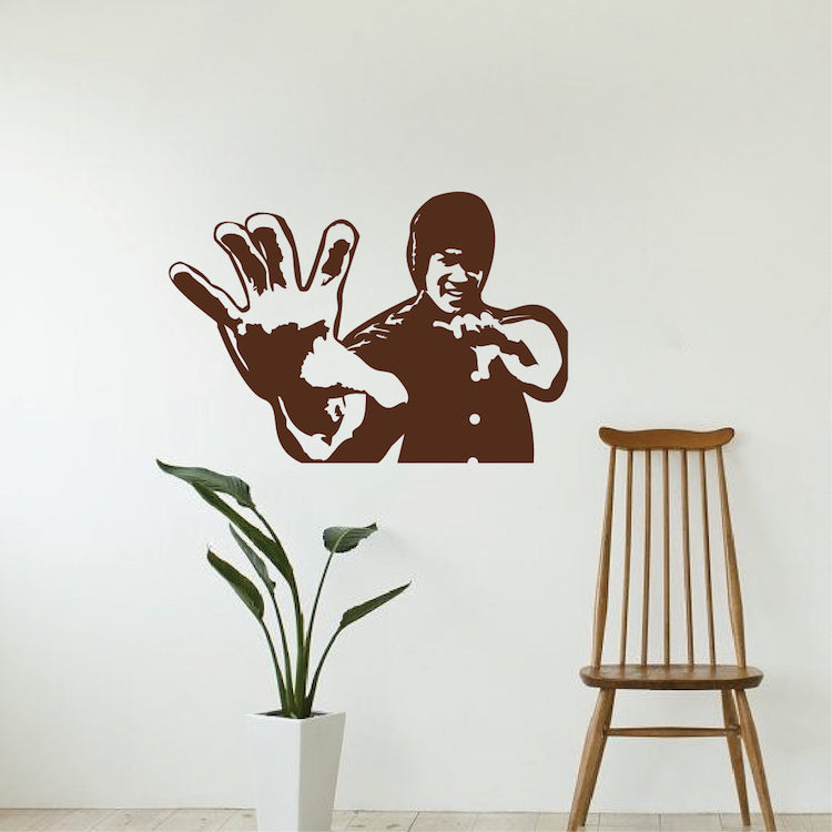 Martial Artist Silhouette Wall Decal - view 2