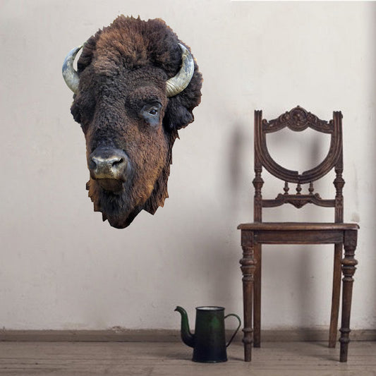 Bison Head Wall Decal