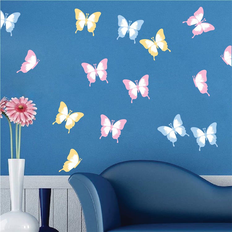 Butterfly Wall Decals Nursery Wall Decals Peel and Stick Butterflies Decal, n97