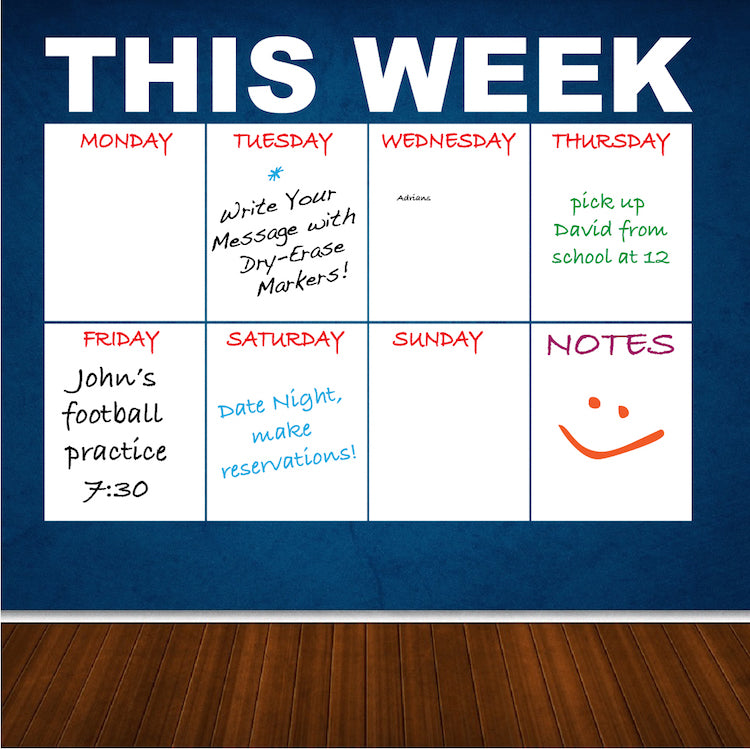 Weekly Calendar Decal