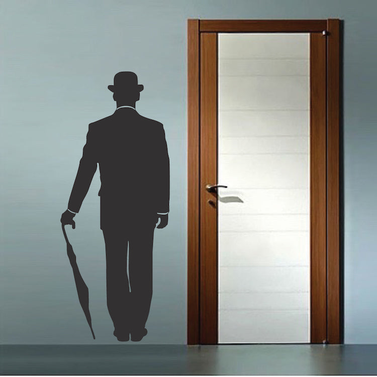 Vintage Comedian Silhouette Wall Decal