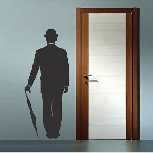 Vintage Comedian Silhouette Wall Decal